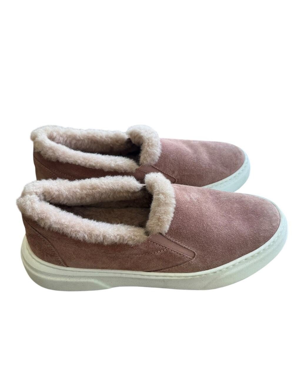 M.Gemi The Cerchio Shearling Suede Slip On Sneakers Pink 36.5 US 6.5